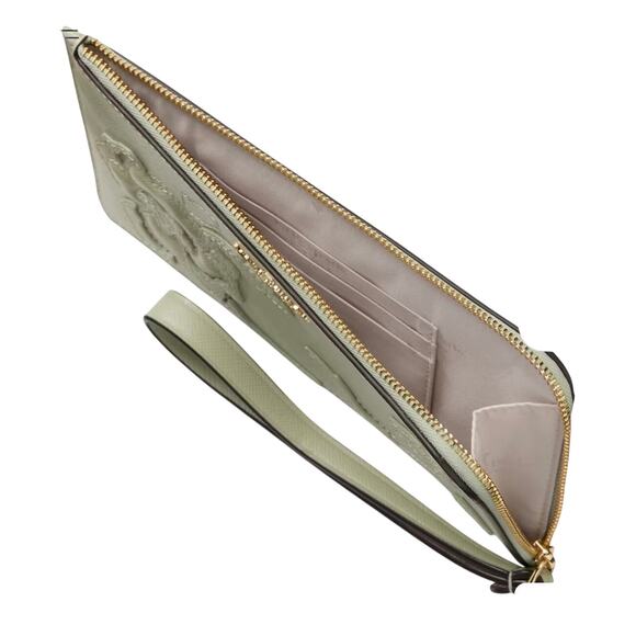 Kate Spade Lucy Floral Appliqué Medium L-Zip Wristlet | Saffiano Leather - Picture 3 of 3